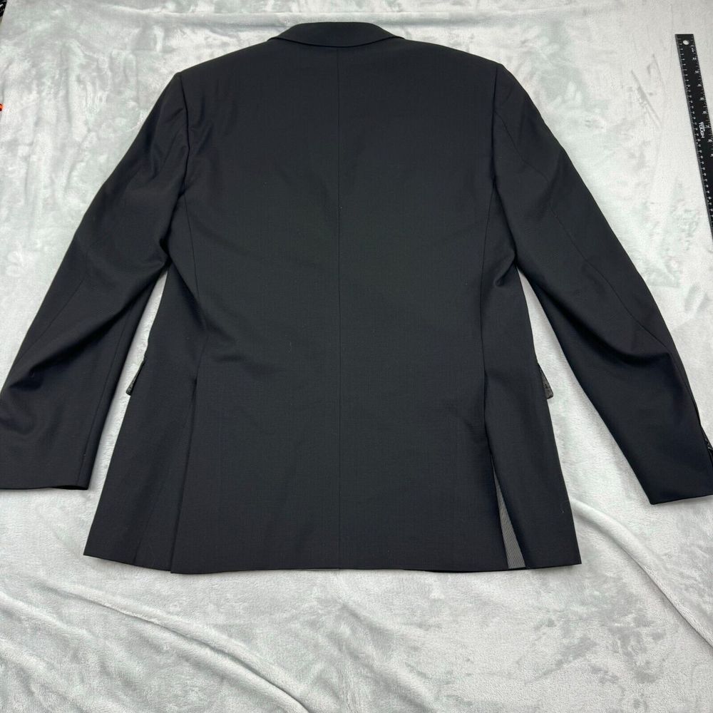 Ermengildo Zegna Suit Jacket Mens 42 Black Squares Blazer Sport Coat - Picture 13 of 16